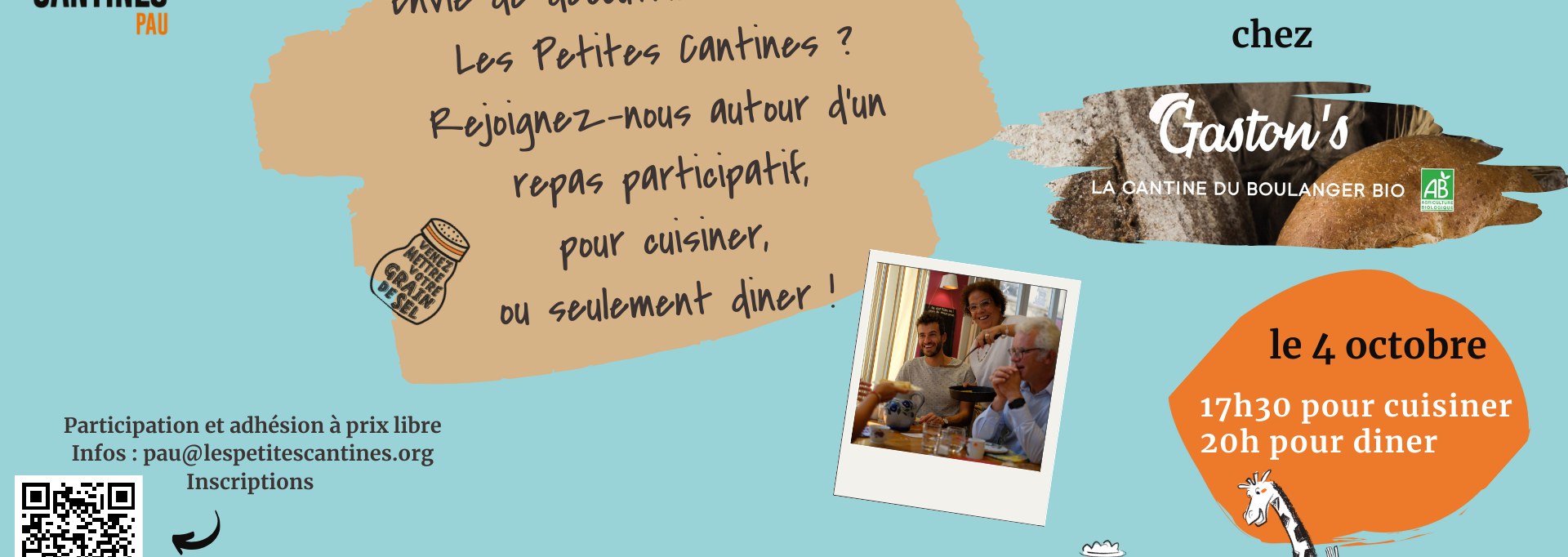 Les Petites Cantines chez Gaston's - Repas participatif de quartier 4 octobre 2024