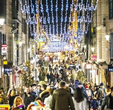 Les animations de Noël dans les rues commerçantes du centre-ville