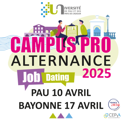 Campus Pro Alternance 2025 - 10 avril à Pau et 17 avril à Bayonne