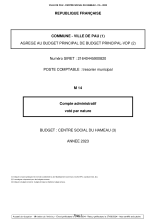 N° 16.1 Annexe Budget annexe du centre social du hameau 2023 compte administratif.pdf