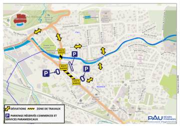Travaux de rénovation du réseau d’assainissement rue Georges-Clemenceau à Bizanos du 18 juillet au 21 aout