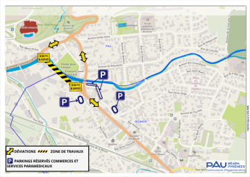 Travaux de rénovation du réseau d’assainissement rue Georges-Clemenceau à Bizanos du 17 juin au 2 juillet