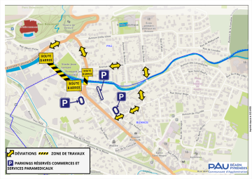 Travaux de rénovation du réseau d’assainissement rue Georges-Clemenceau à Bizanos du 23 au 30 aout