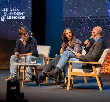 Clothilde Chamussy et Lucas Pacotte lors des Idées mènent le Monde