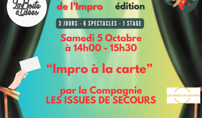 Festival Boulevard de l'Impro - Impro à la Carte