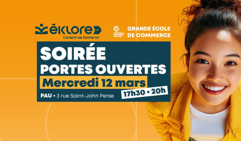 éklore-ed, Soirée Portes Ouvertes, mercredi 12 mars, 17h30 à 20h00, 3 rue Saint-John Perse, Pau